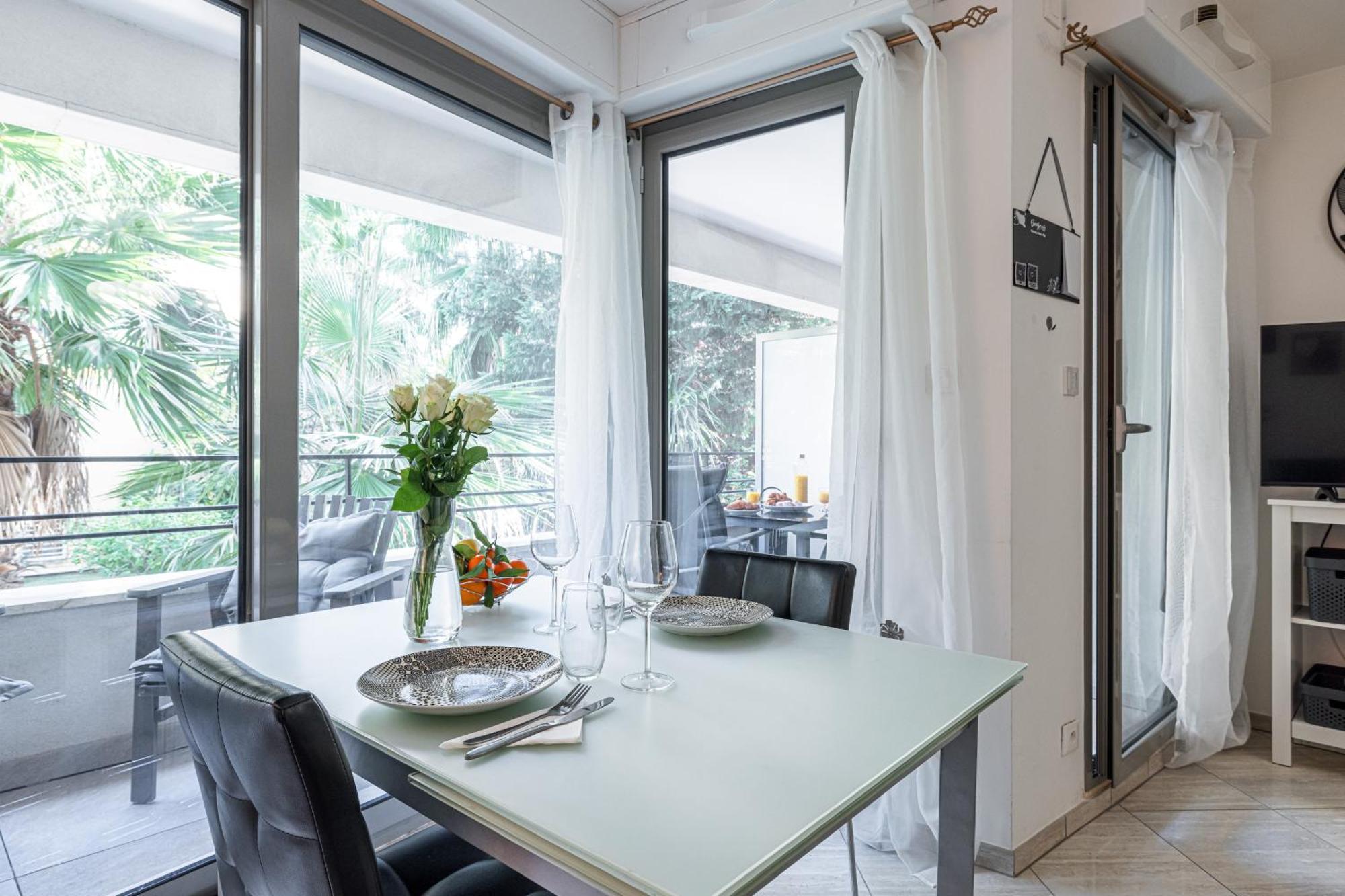 Studio Centre Terrasse Climatisation 50M Plage Μεντόν Εξωτερικό φωτογραφία